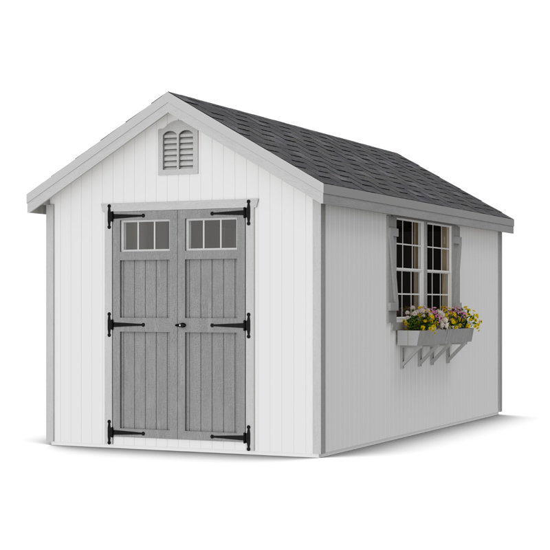 Colonial Williamsburg Outdoor Wood Storage Shed, No, 8' W x 16' D