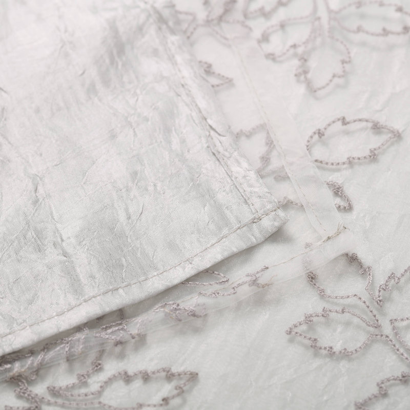 Planchard Sheer Curtain Pair, 52" W x 108" L, Gray