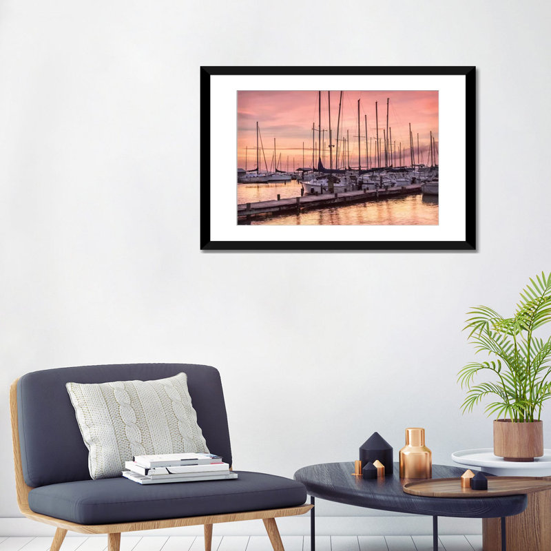Ensemble de voile sur toile, Papier beaux-arts encadré noir, H 24 po x l 32 po x P 1 po, Blanc
