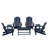 Laguna 7-Piece Foldable Outdoor Adirondack Chair with Table-83650237