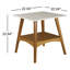 Table de bout Quint Mid Century Modern - Castanho / finition blanche