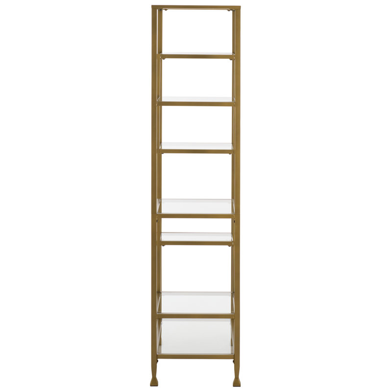 Charney Geometric Bookcase, Gold