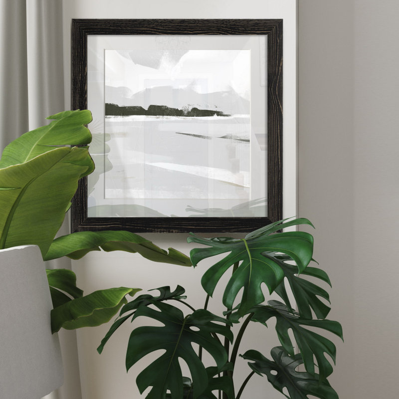 Coastal brume II-reproduction de photo encadrée, H 27,5 po x l 27,5 po x P 1,5 po, Papier encadré noir, Blanc