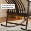 Chaise berçante de salon en bois massif