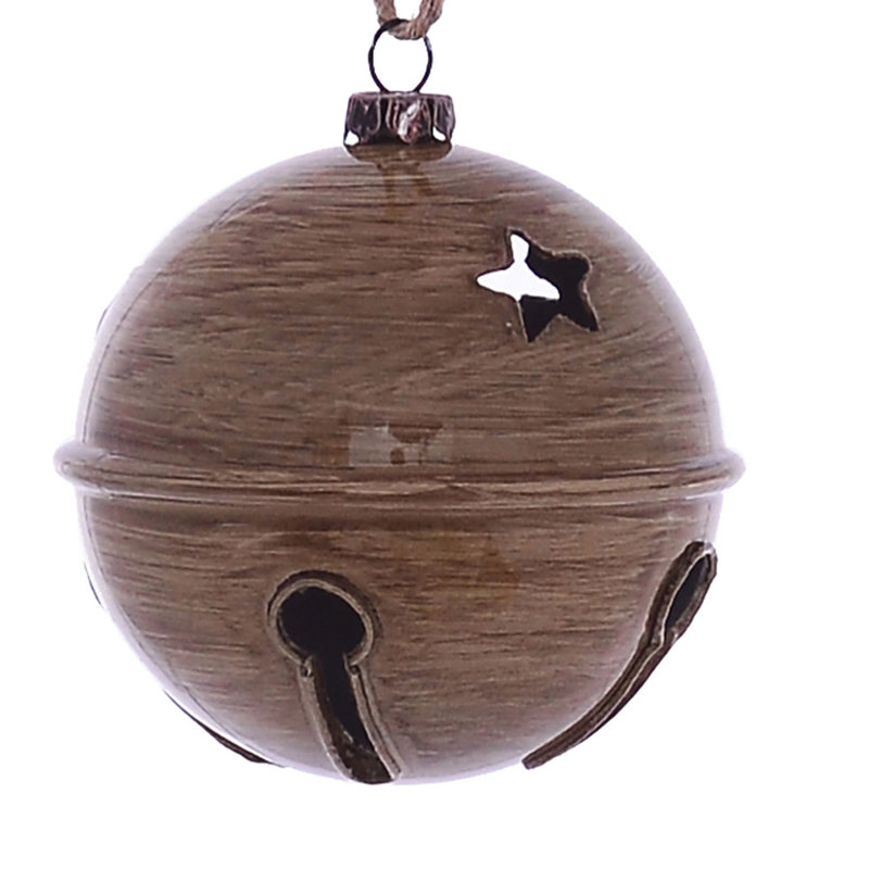 Ornement de cloche de Noël, H 3 po x l 3 po x P 3 po, Vert mousse