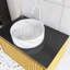 Meuble-lavabo mural simple 30 po avec comptoir en pierre frittée et lavabo en céramique