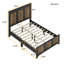 Lit plateforme en bois de style ferme, lit plateforme moderne avec bande en bois-1410514311-1410514308