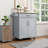 32.8" Kitchen Island Cart – Compact Storage + Towel Rack-623054716