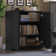 100% Solid Wood 3-Shelf Bookcase with Solid Doors and Adjustable Shelves