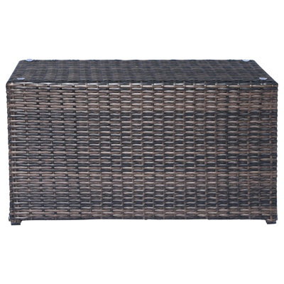 Contemporary Brown Coffee Table With Glass Tabletop And / Construction, 18''H X 33''L 22''W, For Multiple Living Spaces Modern Featuring Rectangular Matte Top Base, Different Utilization Purposes In