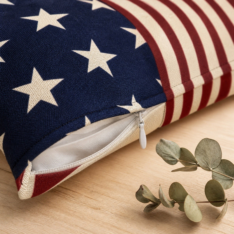 -border -selling Patriotic Independence Day Throw Pillow Sets.  Flag-themed  Decorations For Sofa And Living Room Cushions.
