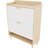 Nordic Inspired 31.5 Inch Freestanding Shoe Rack Cabinet With 2 Flip Doors, White And Natural Color Blend Drawers, Style, Wood Finish, For Entryway Decor