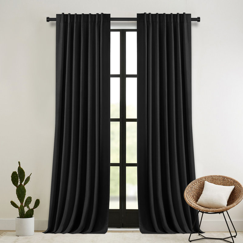 Rideau occultant Graciella, Noir, L 50 po x L 84 po
