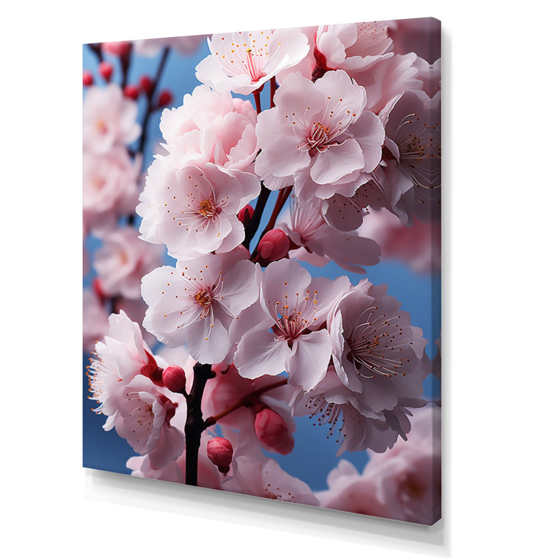Fleurs, fleurs pastel I - impressions sur toile de fleurs de pommier, Toile tendue, H 20 po x l 12 po x P 1 po