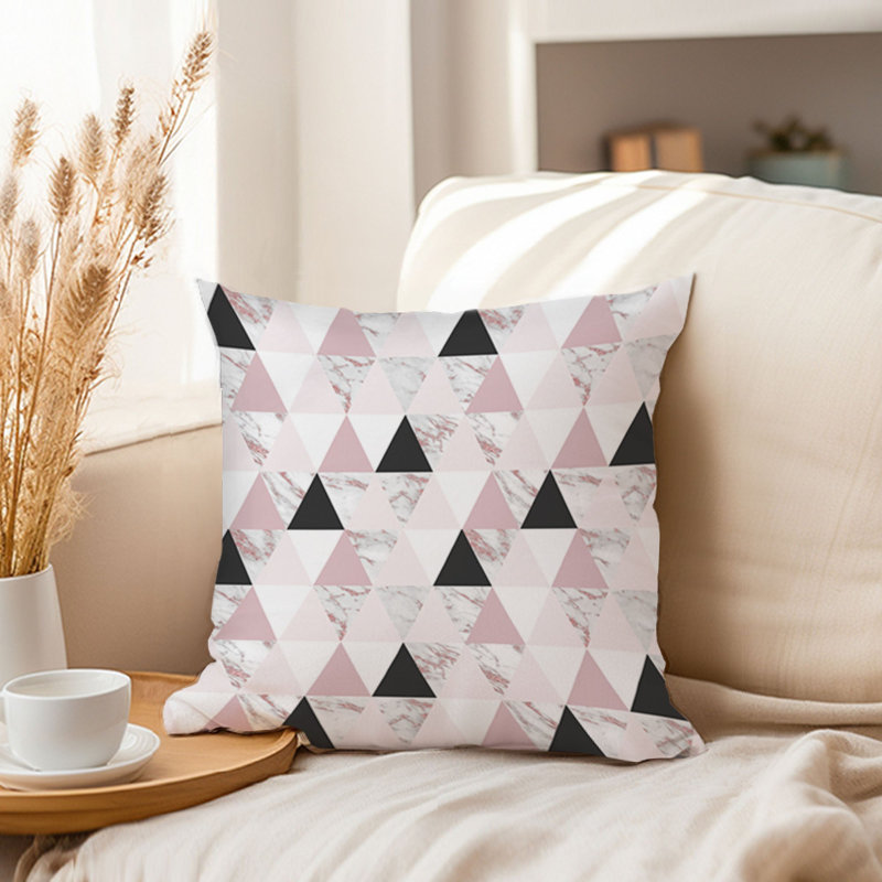Abstract Triangles Pattern I Mid-Century Modern, 20" H x 20" W