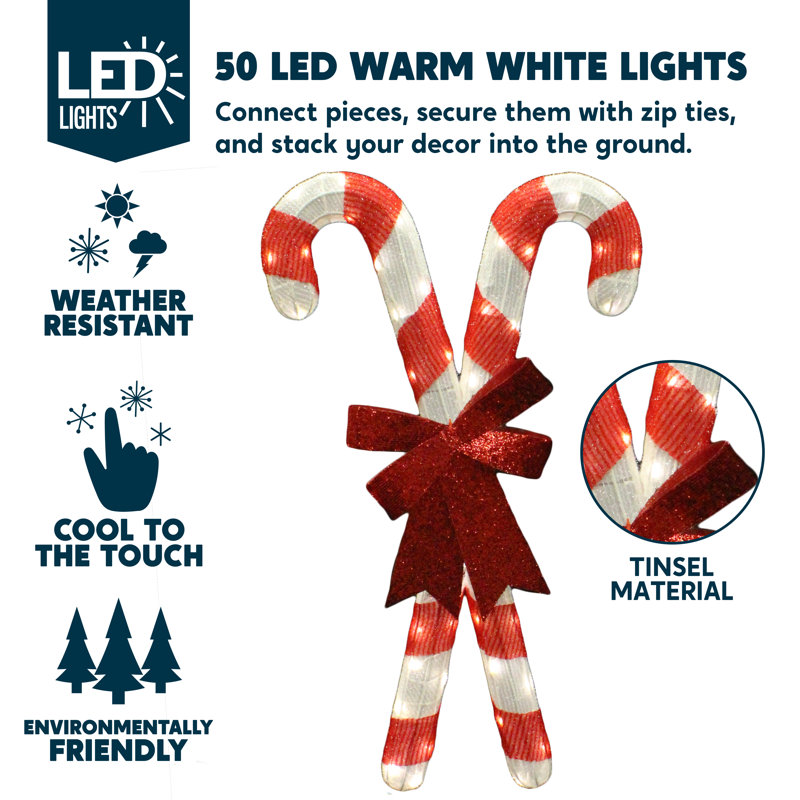 Candy Canes Lighted Display