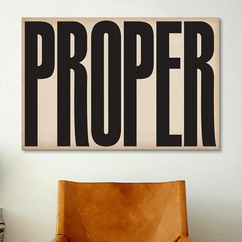 Albree Modern cProper Modern Textual Art on Canvas, 26" H x 40" W x 0.75" D