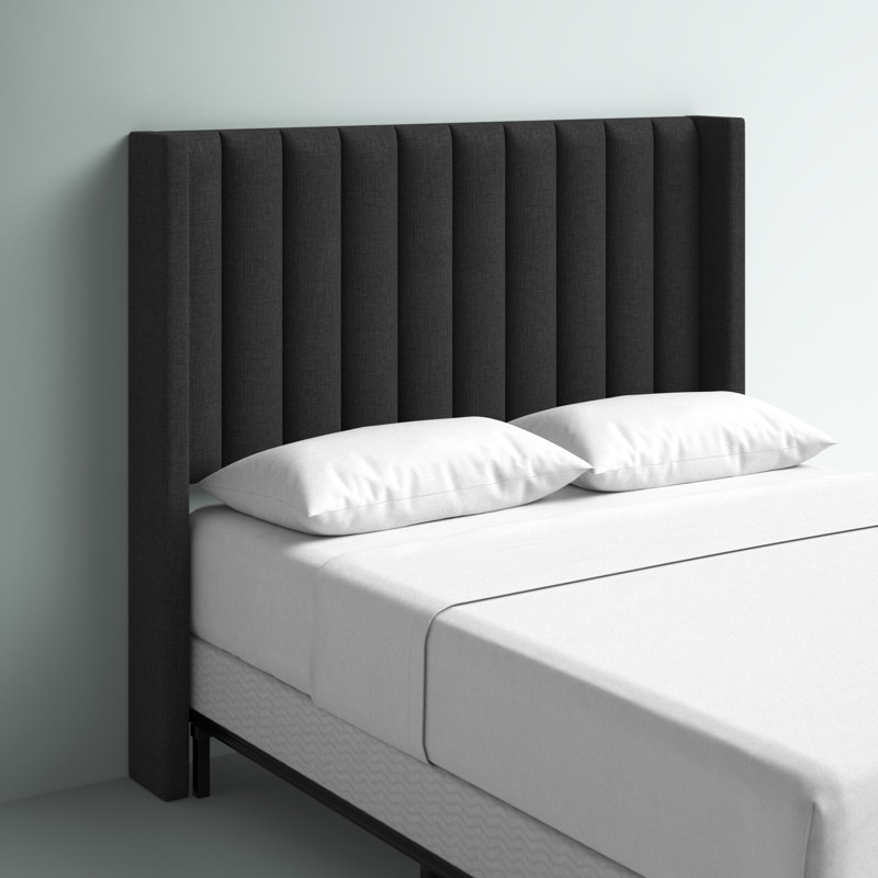Upholstered Headboard, Dark Gray, Queen