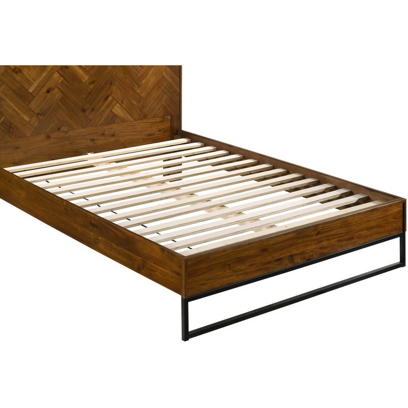 Lit plateforme Charlize, Grand, Brun