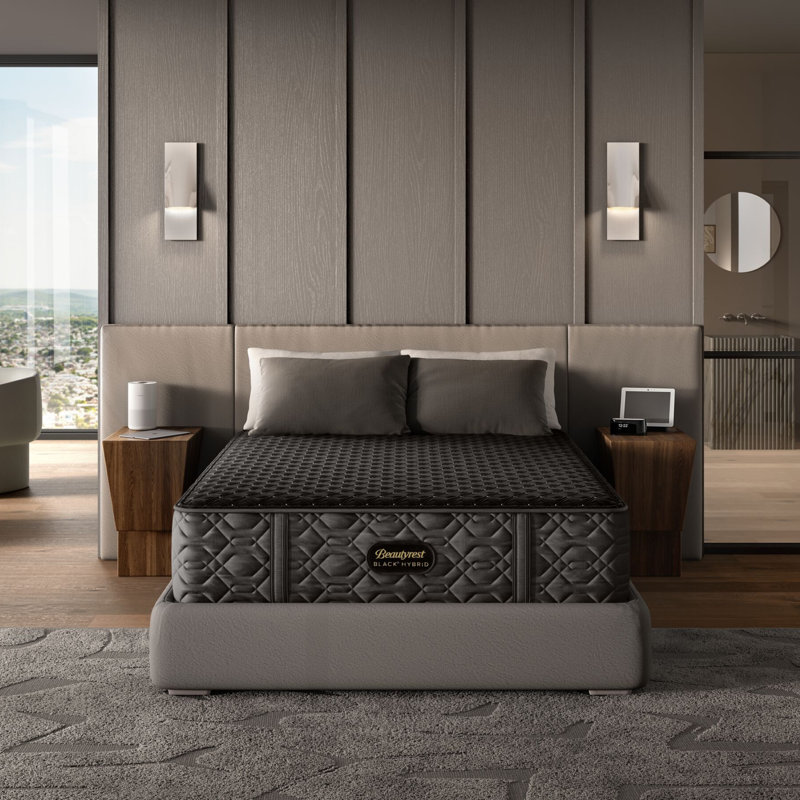 Black Series Three Plush 14.5" Hybrid Mattress, Extra-long Twin