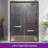 57" - 60" W x 72" H Double Sliding Door Semi-Frameless Glass Shower Door