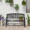 Banc de jardin extérieur en métal avec banc à lattes de 50 po Outsunny, banc de jardin pour le parc, porche, cour, entrée, noir