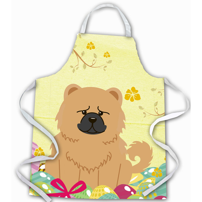 Tablier œufs de pâques, Chow-chow, Blond / crème / noir