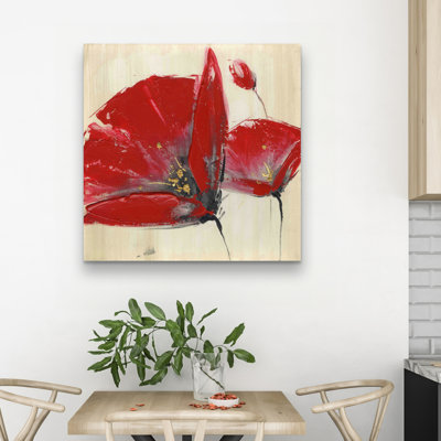 Three flowers - 32"x32" art on canvas