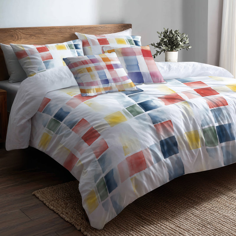 Ensemble de literie 5 pièces French Country - Ensemble de housse de couette et de coussin jaune