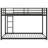 Sturdy And Stylish Twin Over Twin Metal Bunk Bed For A Safe And Comfortable Sleeping Experience.-1482578268-1482578270