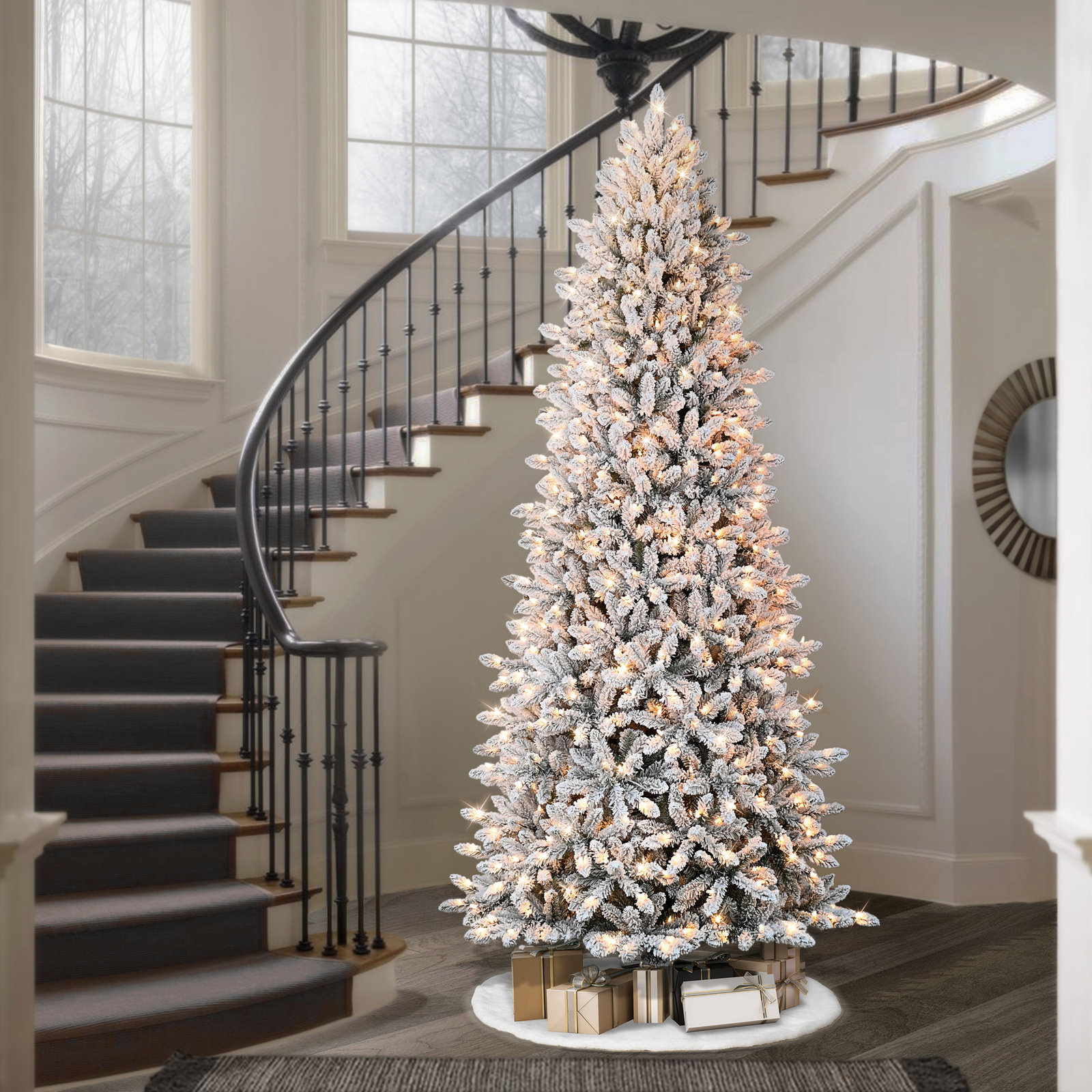 108' Lighted Artificial Fir Christmas Tree