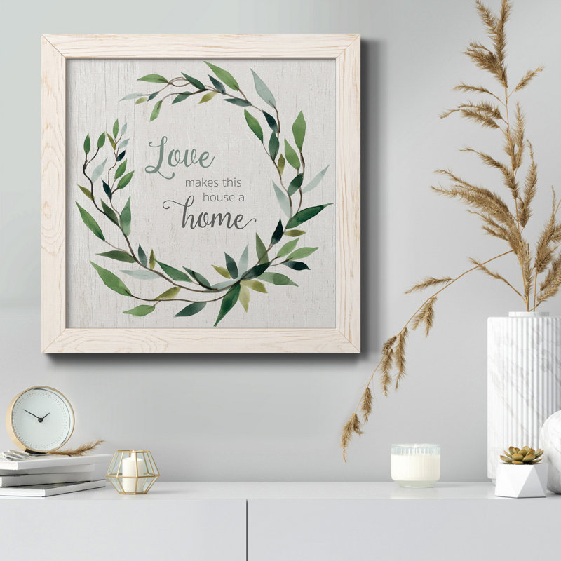 Océan III - Peinture sur toile encadrée, Cadre blanc, H 17 po x l 17 po x P 1,5 po