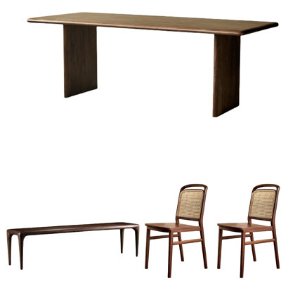 Ensemble de table de salle à manger Walnut