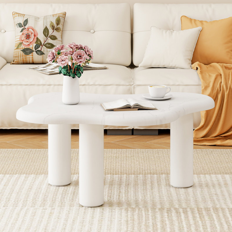 Table basse Cloud, finition effet marbre