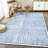  Washable Non-Slip Rug - Blue / Ivory Striped Area Rug for Living Room, Bedroom, Dining Room, and Kitchen-114442256