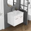 Ensemble de meuble-lavabo mural moderne en MDF blanc brillant