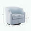 Fauteuil demi-tonneau pivotant bleu ciel