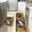 Multicolore vert, ensemble de 2 tapis de cuisine à imprimé coq rétro pour cuisine et décor de ferme