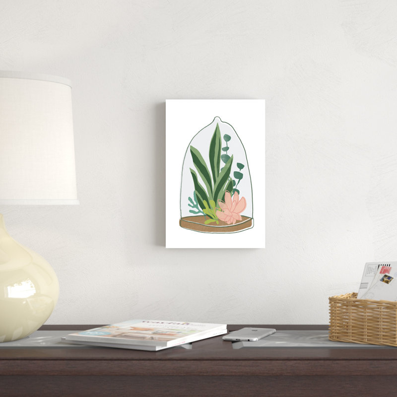 " Terrarium Cameo VII " Painting Print, 12" H x 8" W 