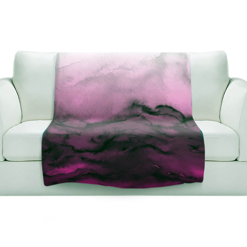 Couverture en sherpa doux vagues mauves, l 51 po x L 60 po