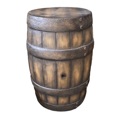 Old Small Resin Barrel Statue