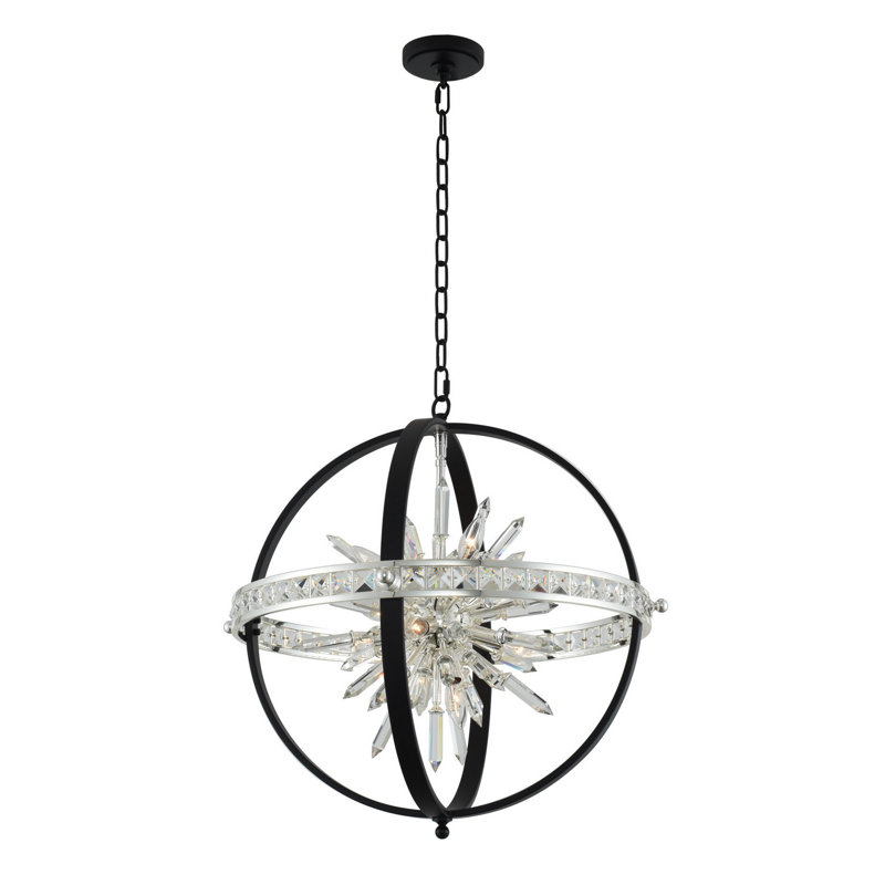 Angelo 10 LT noir mat avec argent poli / lustre transparent Allegri