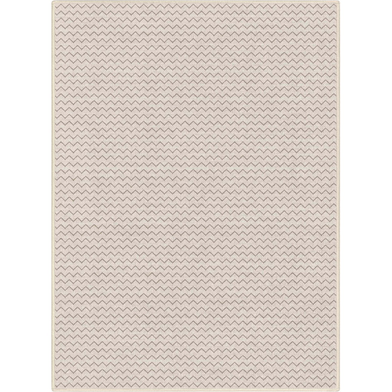Kehr Mesa Ivory Chevron Tribal Flatwoven Rug – Easy Clean & Durable, Rectangle 3'3" x 5'