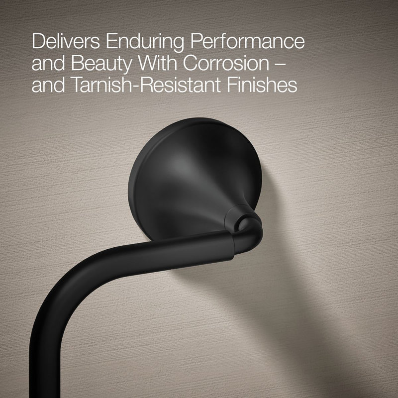 Tone Towel Ring, Matte Black
