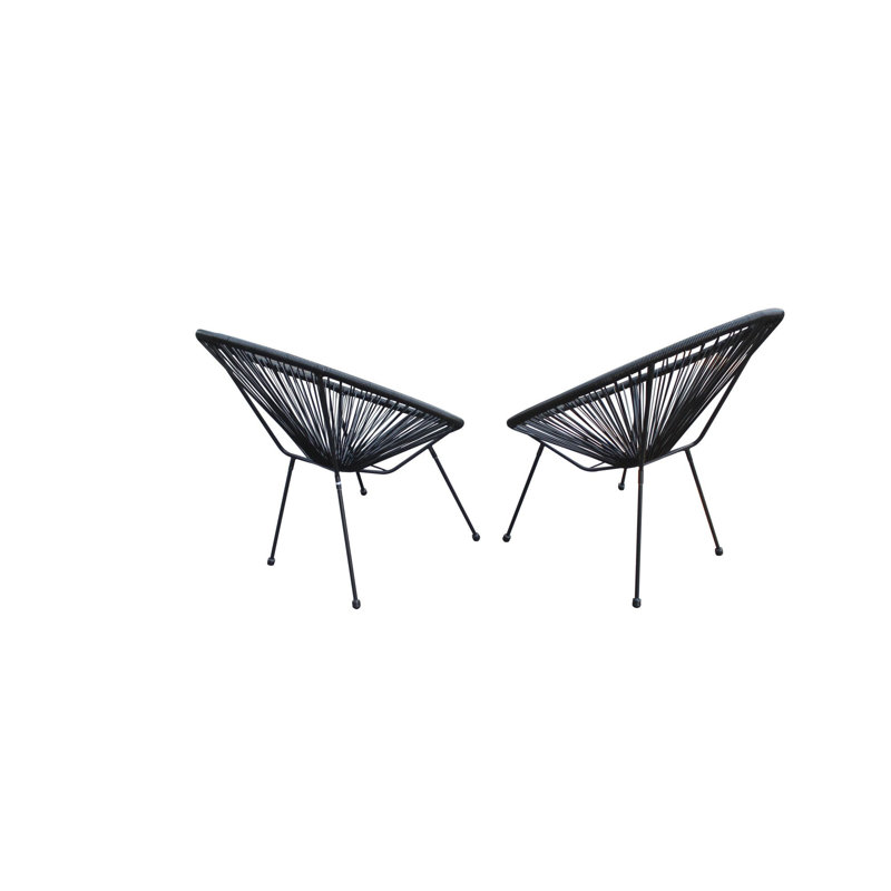 Chaise de patio Alibay, Noir