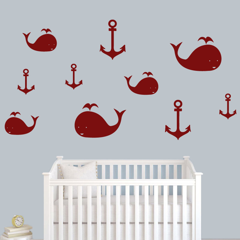 Nautical & Beach Non-Wall Damaging, Cranberry