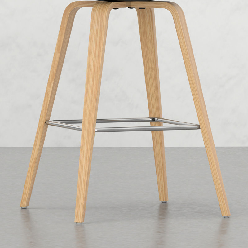 Tabourets Mid-Century modernes 2 - Revêtement acide, contreplaqué, placage, repose-pieds pour une apparence attrayante de 2 lignes et confort