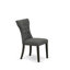 5 Piece Kitchen Table Set for 4 Includes a Rectangle Dining Room Table with X-Legs and 4 Dark Gotham Linen Fabric Upholstered Chairs, Wire brushed Black-1718175646-1718175713-1718175714