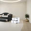 Armoire de chevet blanche avec poignées en métal-349865847