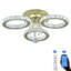 Luxury Ring LED Crystal Chandelier, Gold Finish And K9 Crystal Accents-307950193-307950199-307950198